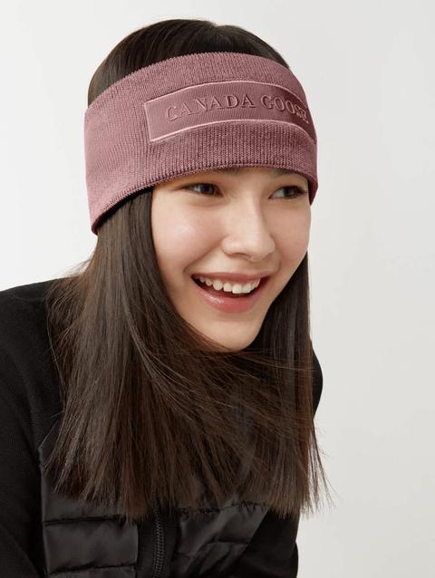 Emblem Ear Warmer Tonal Soft Mauve