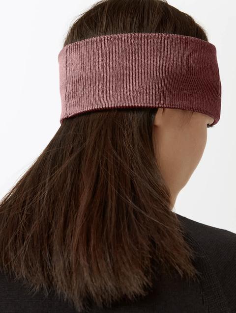 Emblem Ear Warmer Tonal Soft Mauve