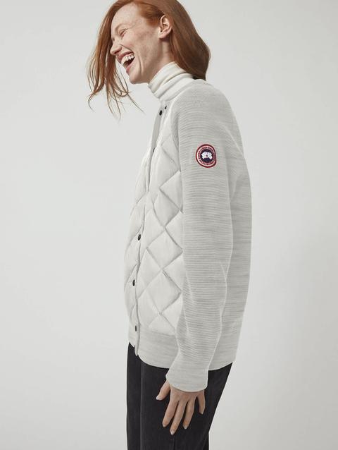 HyBridge® Quilted Knit Bomber Mist Grey