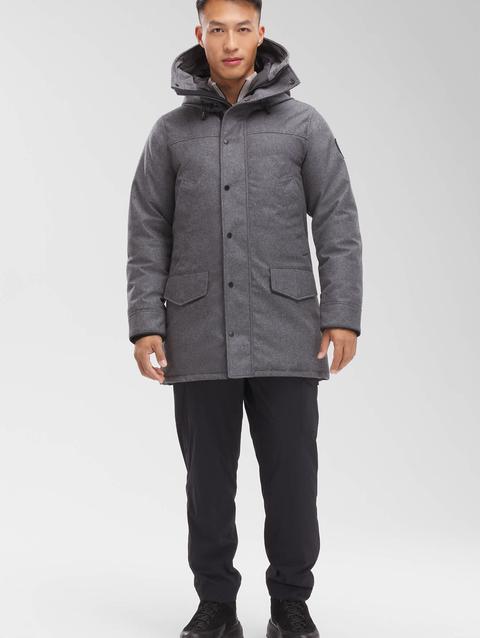 Langford Parka Wool Slate Grey Melange