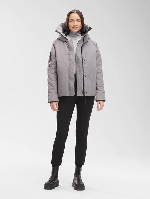 Everleigh Bomber Performance Satin Willow Grey