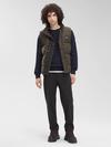 Garson Vest Wool Military Green Melange