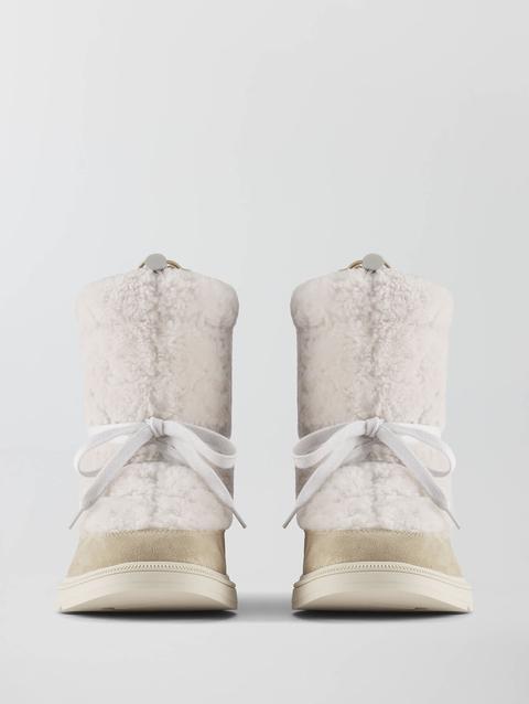 Demma Shearling Puffer Boot Linen