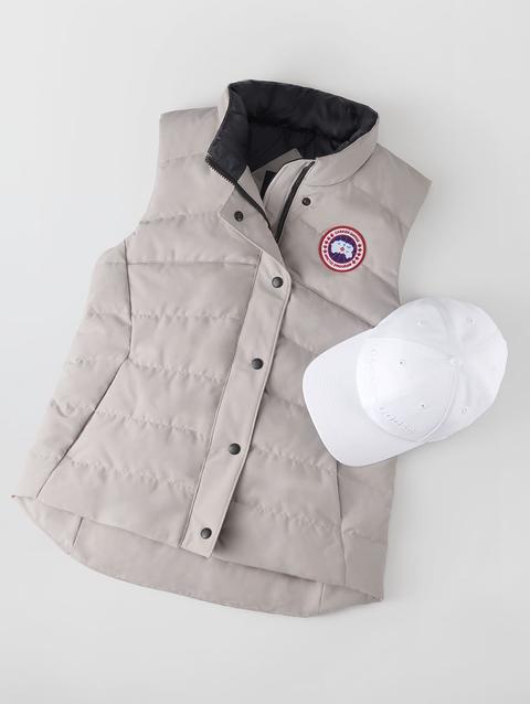 Freestyle Vest  Cap Set for Her Limestone/White