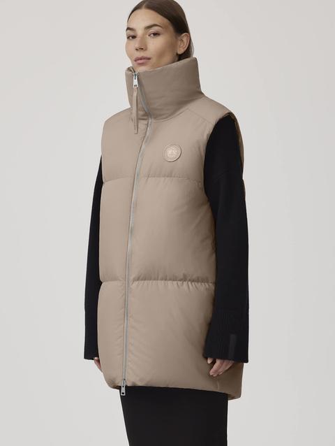 Garnet Long Vest Desert Sand