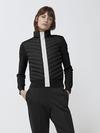 HyBridge® Knit Jacket Contrast Trim Black/White