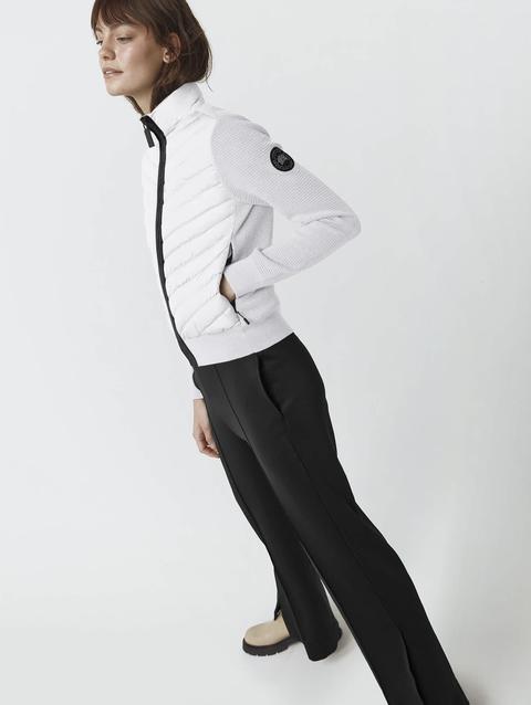 HyBridge® Knit Jacket Black Label Contrast Trim White/Black