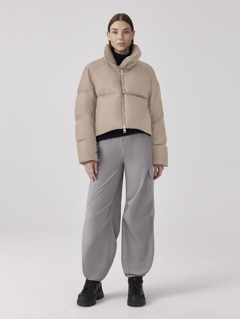 Garnet Cropped Puffer Desert Sand