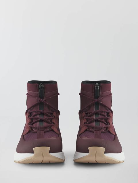 Women's Glacier Trail Sneaker High Burgundy/Northstar White