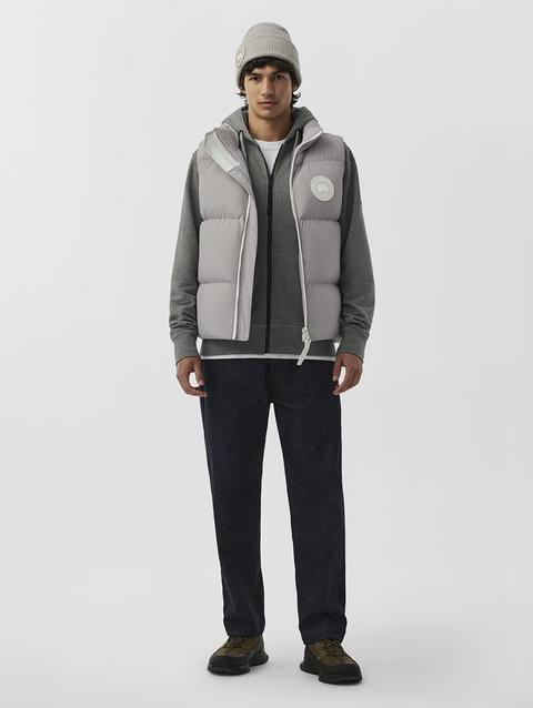 Lawrence Puffer Vest White Disc Moonstone Grey