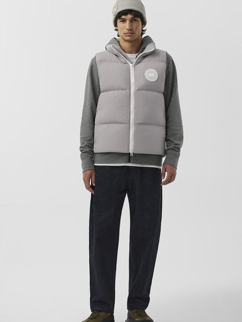 Lawrence Puffer Vest White Disc Moonstone Grey