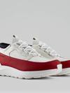 Men's Glacier Trail Sneaker White/Fortune Red