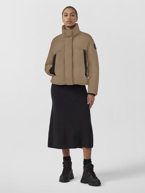 Junction Cropped Puffer Black Label Desert Sand