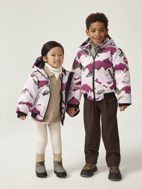 Kids Grizzly Bomber Print City Magenta Mountain Camo Print