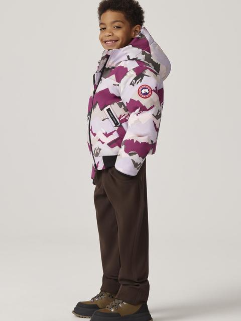 Kids Grizzly Bomber Print City Magenta Mountain Camo Print