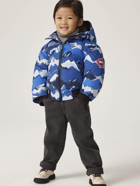 Kids Grizzly Bomber Print Pacific Blue Mountain Camo Print