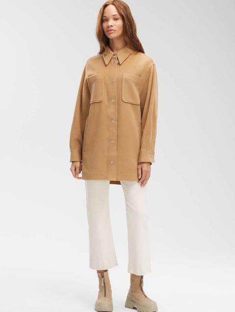 Almandine Long Shirt Jacket Desert Sand