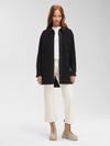 Almandine Long Shirt Jacket Black