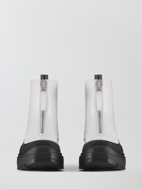 Kya Zip-up Boot White