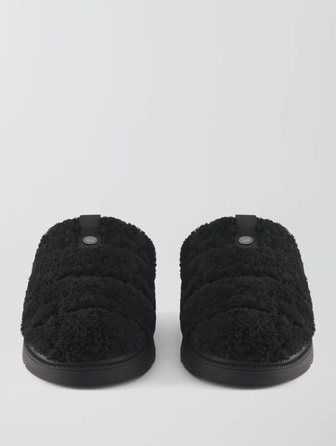 Porteau Shearling Mule Black