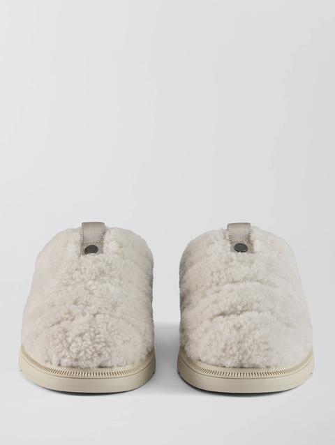 Porteau Shearling Mule Linen