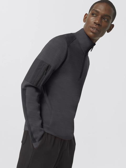 Stormont ¼ Zip Sweater Black Label Iron Grey